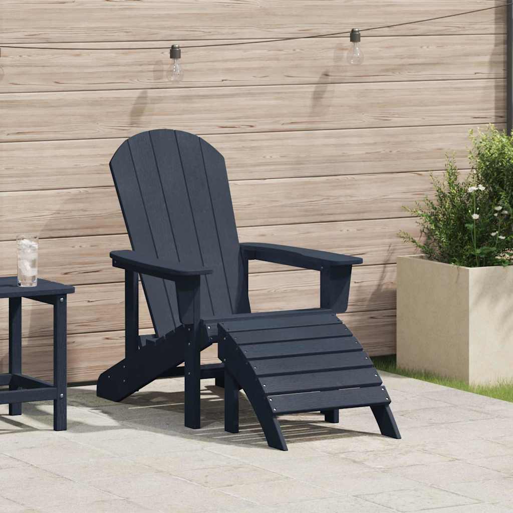 Adirondackstol Mörkblå 82 x 74 x 92 cm HDPE