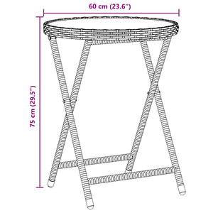 Trädgårds Bistro Set 3 pcs Beige konstrotting