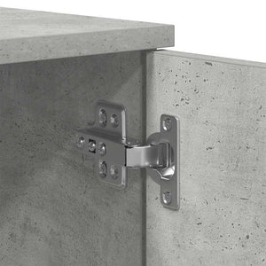 Sängram med låda Betonggrå 90 x 200 cm Konstruerat trä