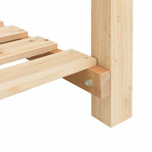 Trädgårdsplanterare Beige 203 x 53 x 76,5 cm Massivt Furu