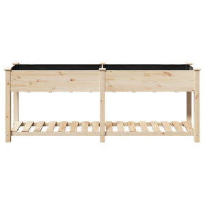 Trädgårdsplanterare Beige 203 x 53 x 76,5 cm Massivt Furu