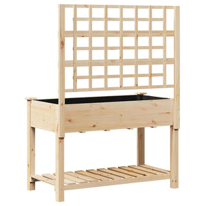 Trädgårdsplanterare Beige 115 x 60,5 x 153 cm Massivt Furu