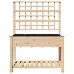 Trädgårdsplanterare Beige 115 x 60,5 x 153 cm Massivt Furu