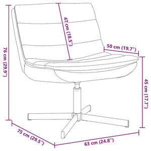 Skrivstol Svart 63 x 75 x 76 cm PU