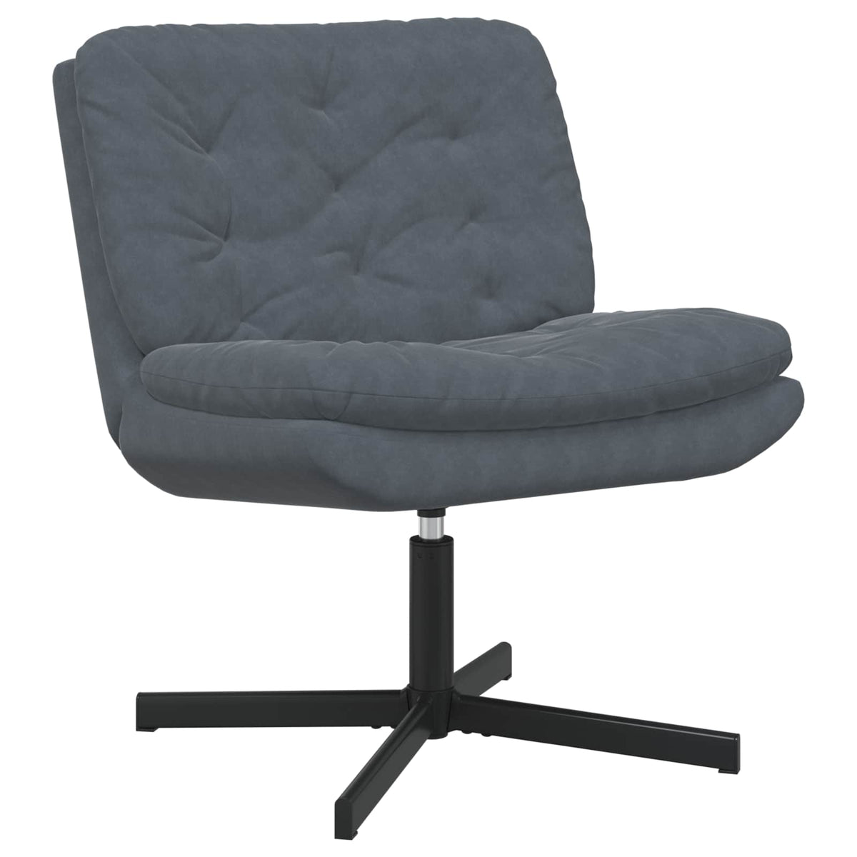 Svängbar Avkopplingsstol Mörkgrå 63 x 75 x 76 cm Sammet