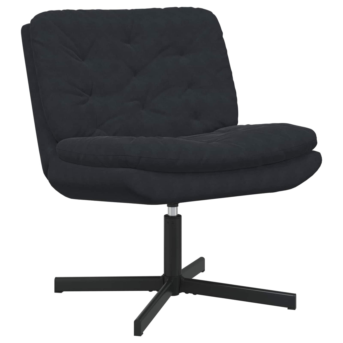 Svängbar Avkopplingsstol Svart 63 x 75 x 76 cm Sammet