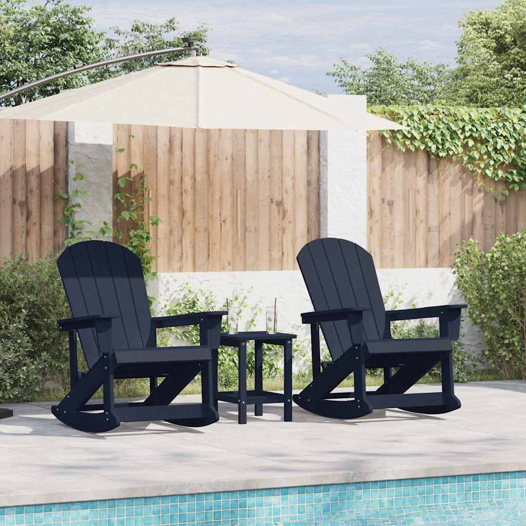 Adirondack Gungstolar 2 pcs Mörkblå HDPE