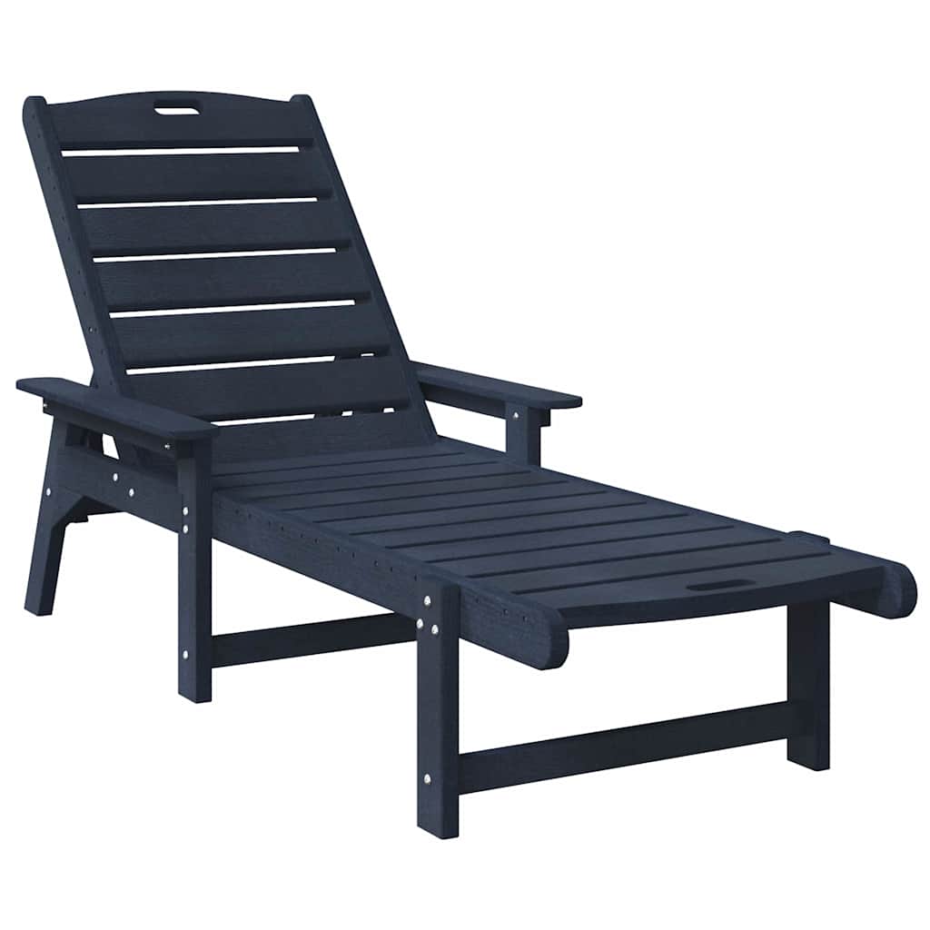 Solstol 2 st polyeten Marinblå