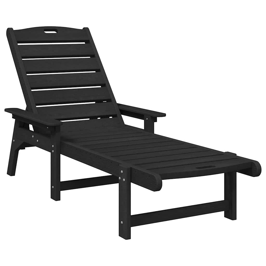 Solstol 2 st polyeten Svart