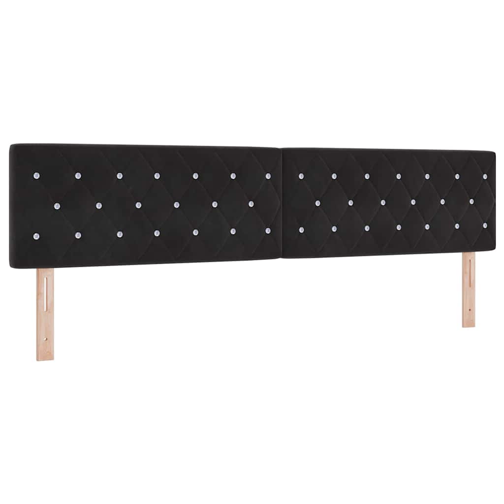 Huvudgavel Svart 200 cm Sammet