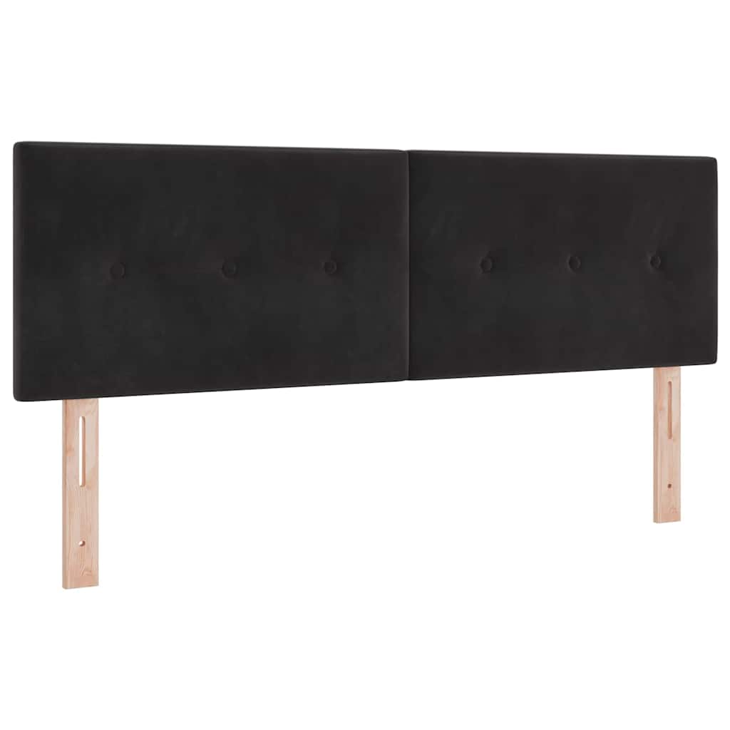 Huvudgavel Svart 160 cm Sammet