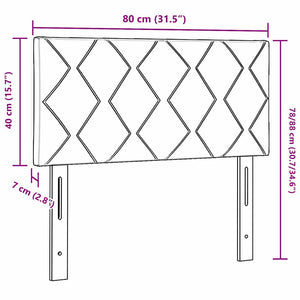 Huvudgavel med huvudgavel Svart 80 cm Konstläder
