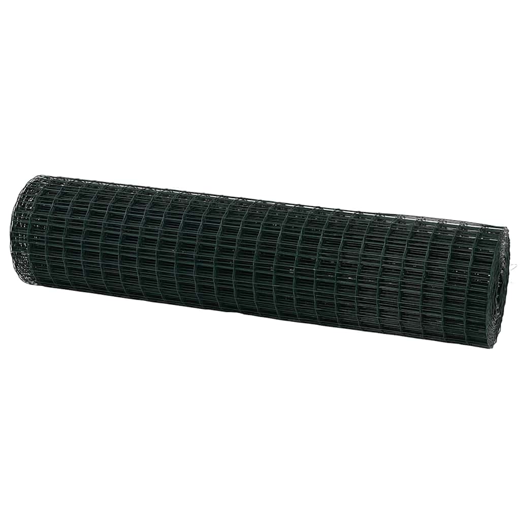 Eurogärdsel 1,4 x 10 m PVC-belagt järn Grön