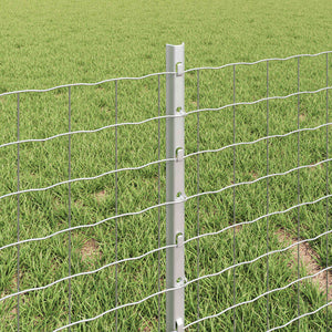 Stängsel med stolpe Silver 0,4 x 10 m Stål