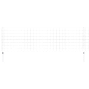 Stängsel med stolpe Silver 0,8 x 10 m Stål