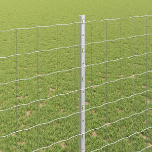 Stängsel med stolpe Silver 1,4 x 10 m Stål