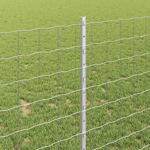 Stängsel med stolpe Silver 1 x 25 m Stål