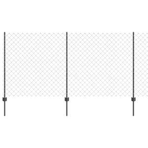 Stängsel med stolpe Grå 1,2 x 10 m Stål och PVC