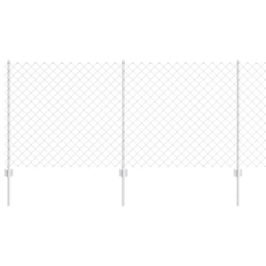 Stängsel med stolpe Silver 1 x 10 m Stål