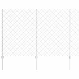 Stängsel med stolpe Silver 1,6 x 10 m Stål