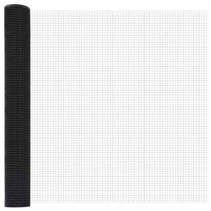 Stängsel med stolpe Grå 1 x 50 m Stål och PVC