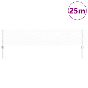 Stängsel med stolpe Silver 0,4 x 25 m Stål