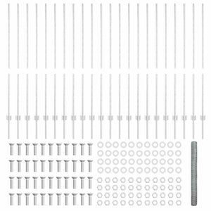 Stängsel med stolpe Silver 1,4 x 50 m Stål