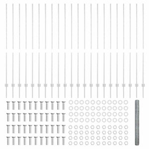 Stängsel med stolpe Silver 1,5 x 50 m Stål