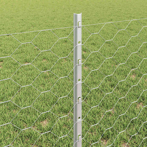 Stängsel med stolpe Silver 0,6 x 100 m Stål