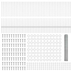 Stängsel med stolpe Silver 1 x 100 m Stål