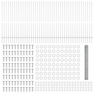 Stängsel med stolpe Silver 1,5 x 100 m Stål