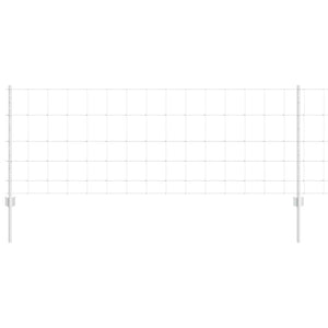 Stängsel med stolpe Silver 0,8 x 25 m Stål