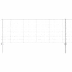 Stängsel med stolpe Silver 0,8 x 25 m Stål