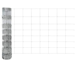 Stängsel med stolpe Silver 0,8 x 25 m Stål