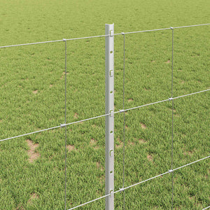 Stängsel med stolpe Silver 1 x 25 m Stål