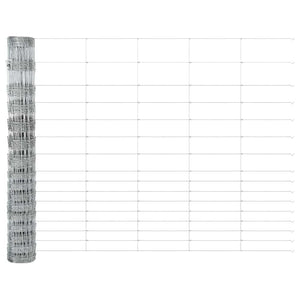 Stängsel med stolpe Silver 1,2 x 25 m Stål