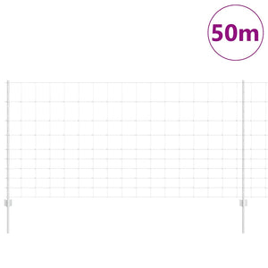 Stängsel med stolpe Silver 1,2 x 50 m Stål