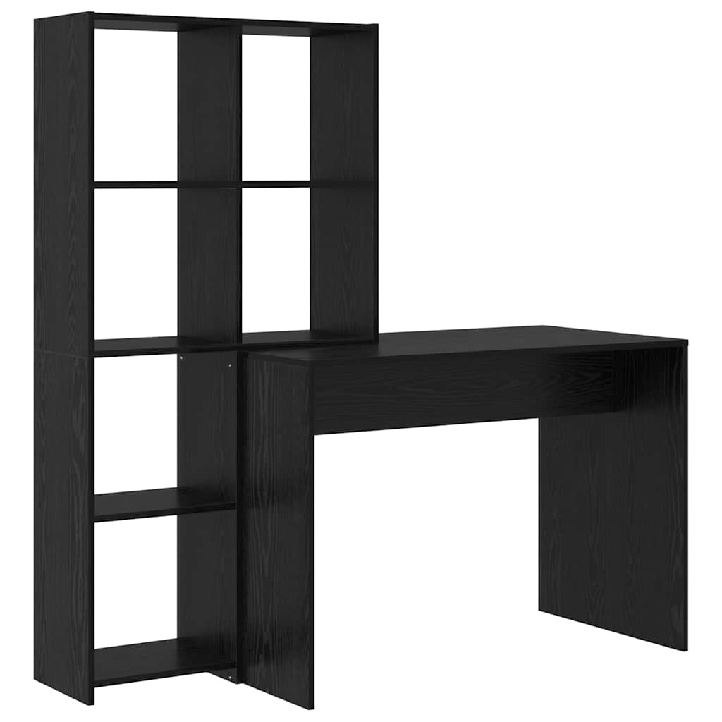 Skrivbord Svart Ek 138,5 x 55 x 143 cm Konstruerat trä