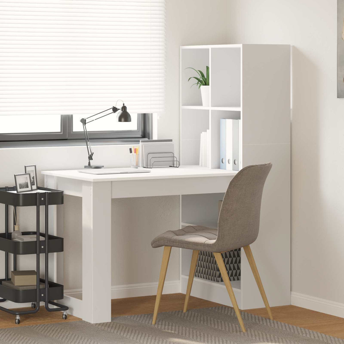 Skrivbord Vit Konstruerat trä 122 x 67 x 145 cm