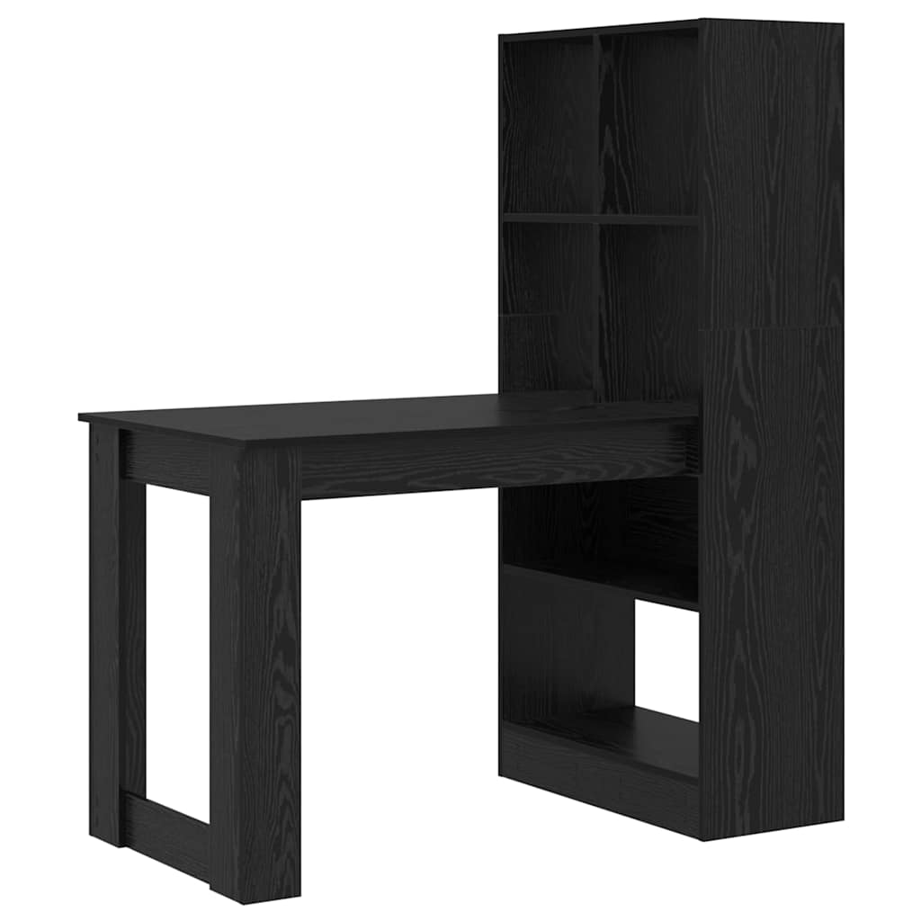 Skrivbord Svart Ek Konstruerat trä 122 x 67 x 145 cm