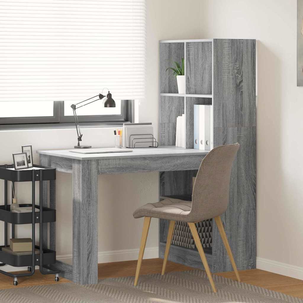 Skrivbord Grå Sonoma Konstruerat trä 122 x 67 x 145 cm