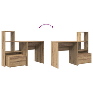 Skrivbord Artisan Ek 131,5 x 50 x 106,5 cm Konstruerat trä