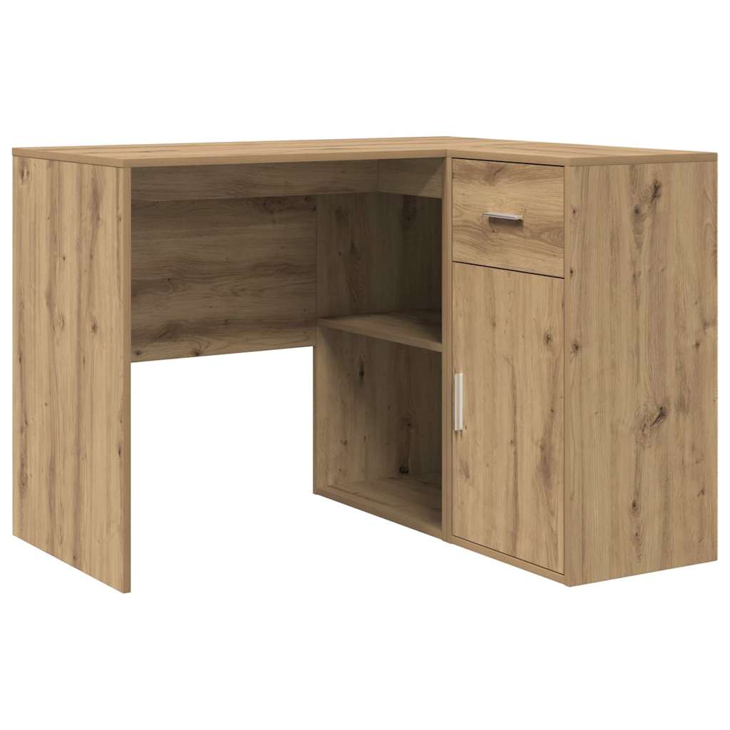 Hörnskrivbord med låda med hylla Artisan Ek 102 x 88 x 75 cm