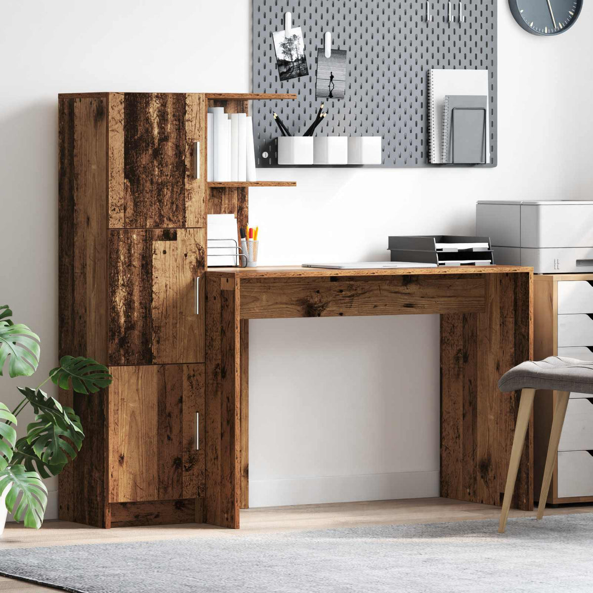 Skrivbord Gammalt trä 133.5 x 50 x 124 cm 2 st