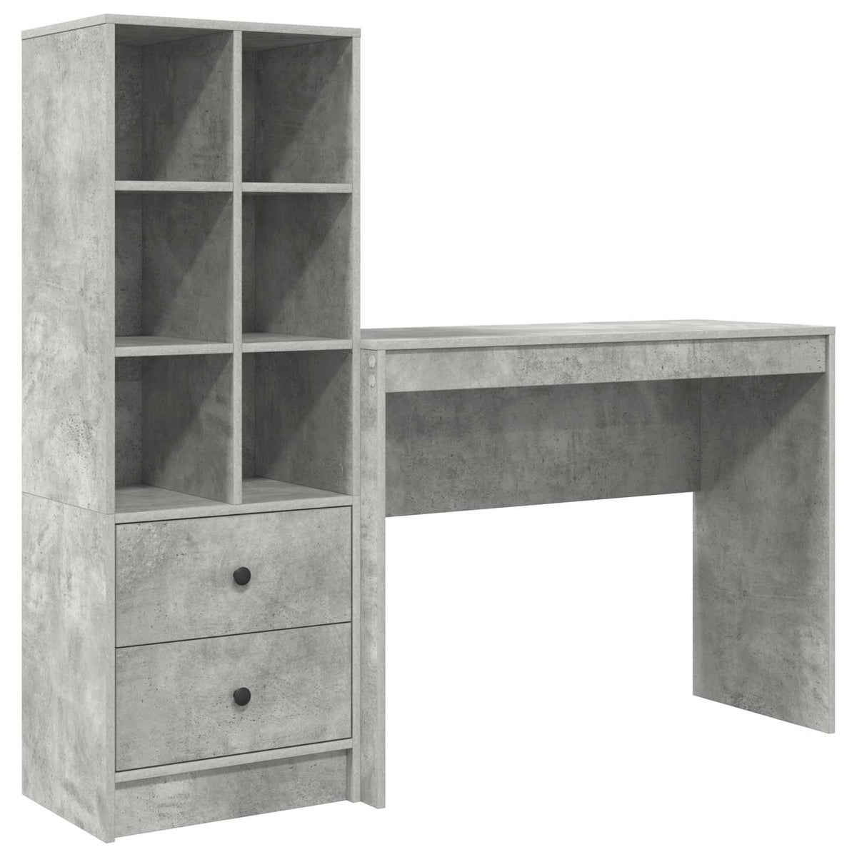 Skrivbord Betonggrå 145,5 x 40 x 127 cm 2 st