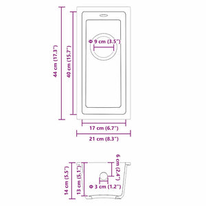 Diskho Beige 21 x 44 x 14 cm Granit