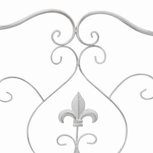 Trädgårdsbänk Vit 104 x 54 x 93 cm Stål