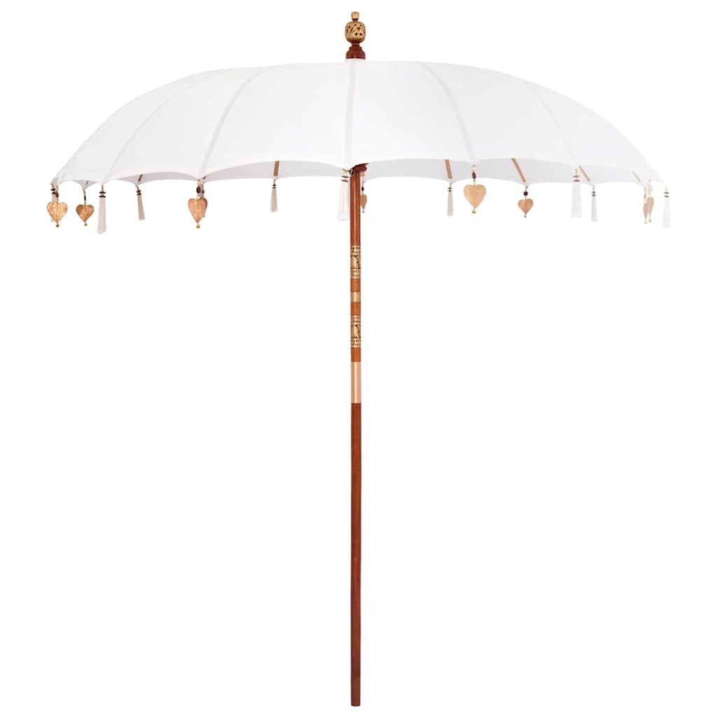 Balinesisk Parasol Kräm 220 x 220 x 260 cm Bomull