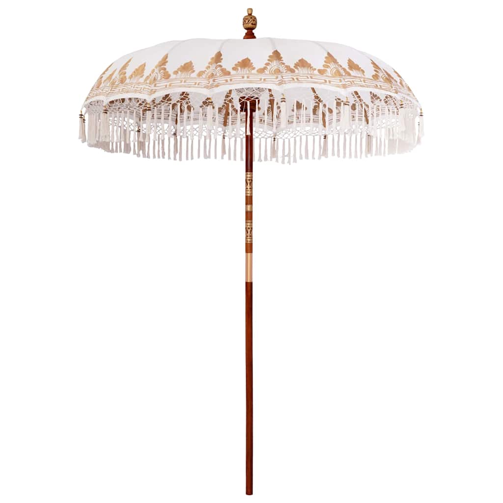 Balinesisk Parasol Kräm 190 x 190 x 260 cm Bomull
