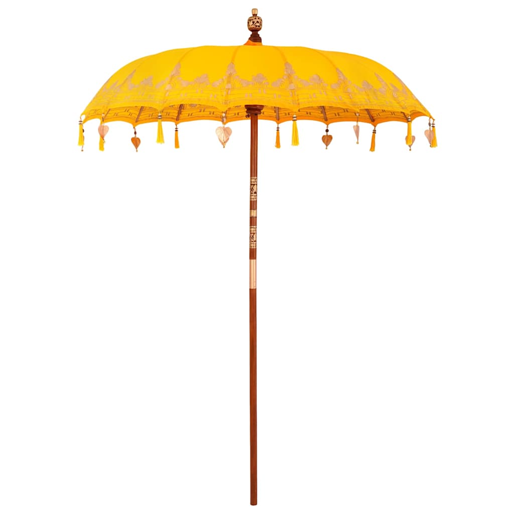 Balinesisk Parasol Gul 185 x 185 x 260 cm Bomull